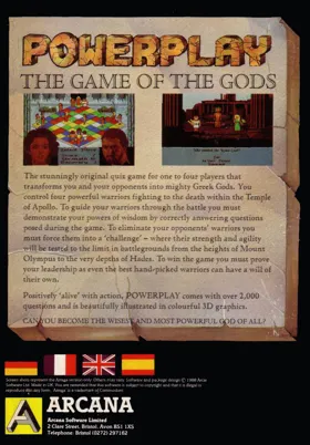 Powerplay - The Game of the Gods box cover back